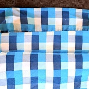 IZOD Queen Flat Gingham Blue 101"x86" 100 percent polyester, soft and beautiful.